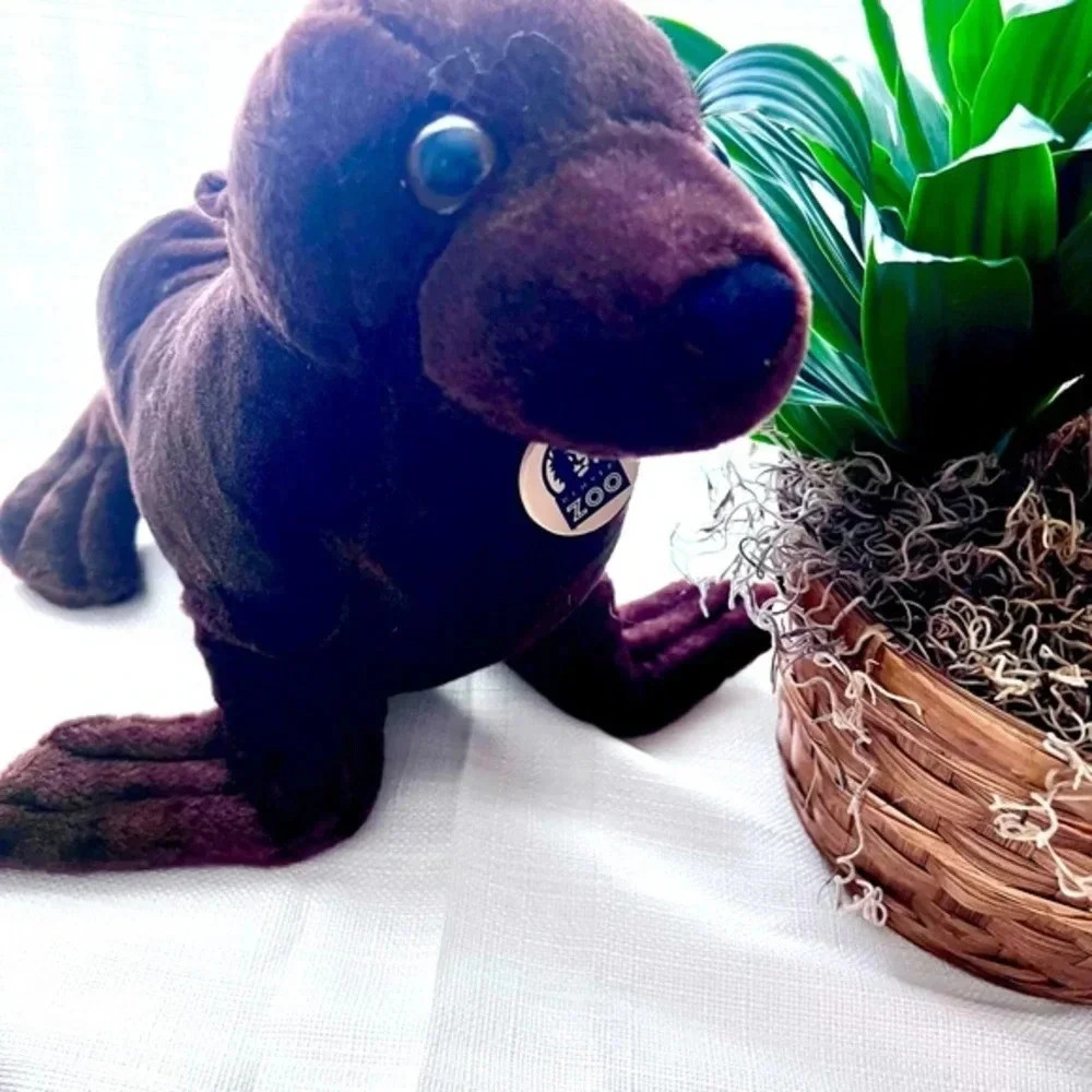 WILD REPUBLIC 🦭Chocolate Brown Seal Plush‎ Adorable!